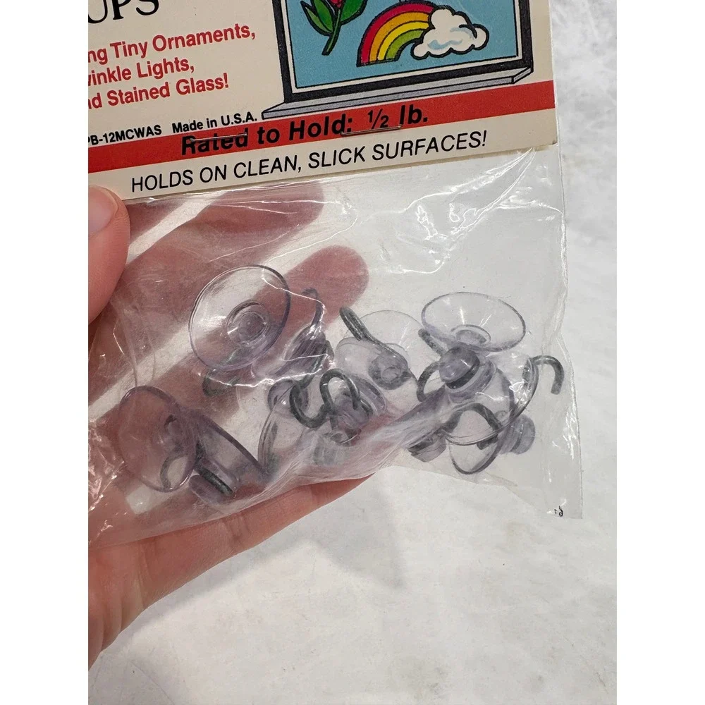Vintage 1988 Adams Mini Suction Cups 12pc 3/4